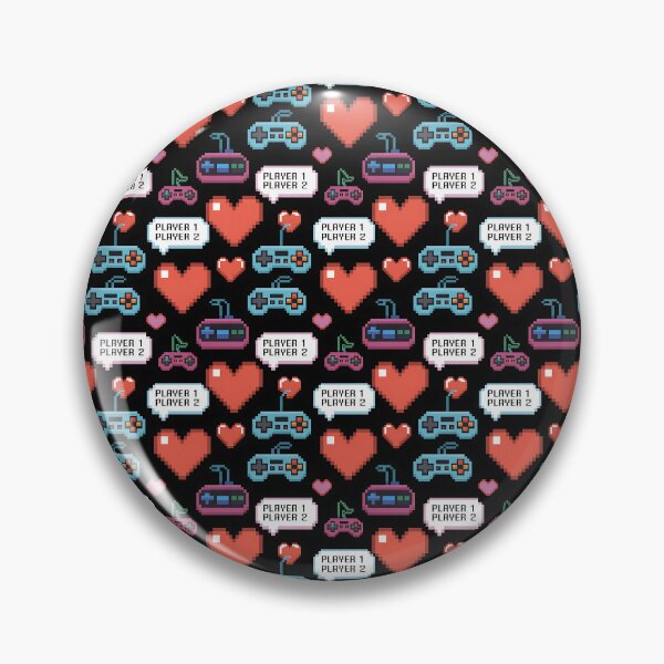 Item preview, Pixel Pair – Game On, Love Up designed and sold by PatternFlux.