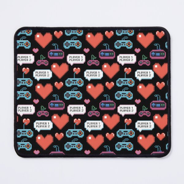 Item preview, Pixel Pair – Game On, Love Up designed and sold by PatternFlux.