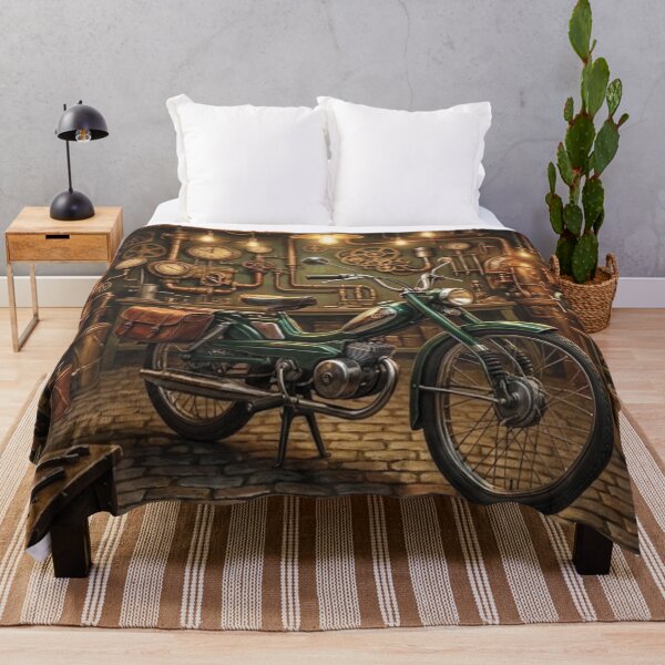 Item preview, Green Moped in a Steampunk Workshop designed and sold by Random Designs.