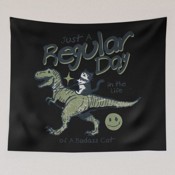 Item preview, Just A Regular Day In The Life Of A Bad Ass Cat designed and sold by scooterbaby.