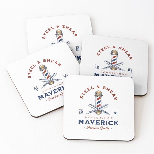Item preview, Vintage Barbershop Logo Design — Retro Barber Pole and Straight Razor Illustration designed and sold by Colorful-Garden.