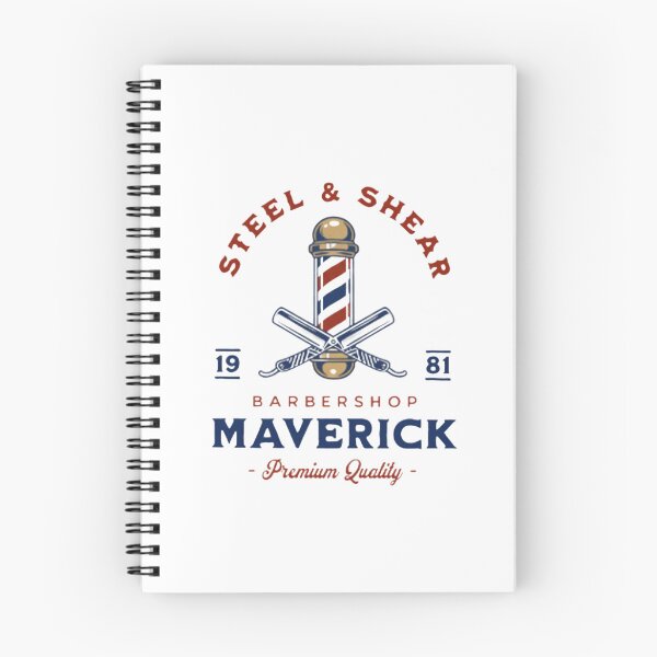 Item preview, Vintage Barbershop Logo Design — Retro Barber Pole and Straight Razor Illustration designed and sold by Colorful-Garden.