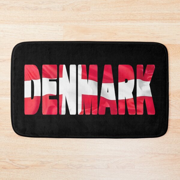 Item preview, DENMARK - Flag Flying in Wind cut to Letters Souvenir Sticker Shirt designed and sold by Adam Gormley.