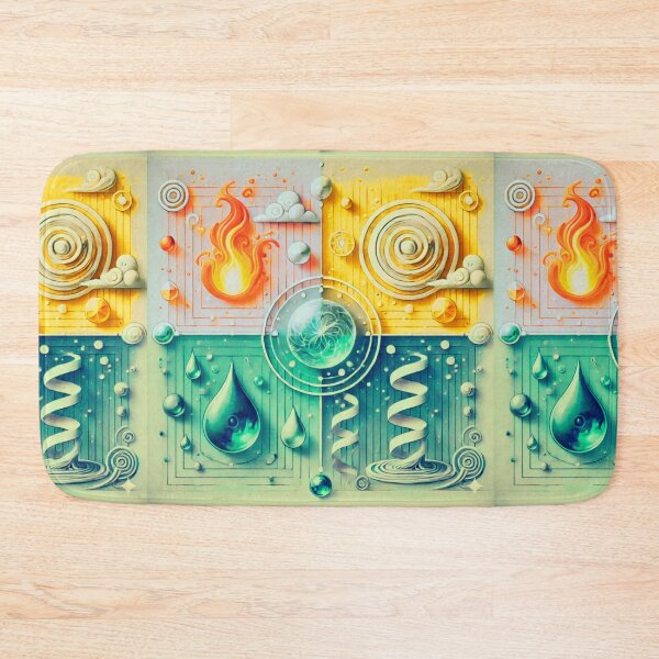 Item preview, Elemental Harmony Abstract Art – Fire, Air, Water & Earth Fusion 2026 designed and sold by MskynextDigitalstudio.