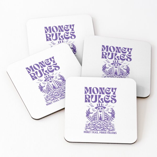 Item preview, Money Rules Gothic Illustration — Retro Purple Skull Hustle Quote Design designed and sold by Colorful-Garden.