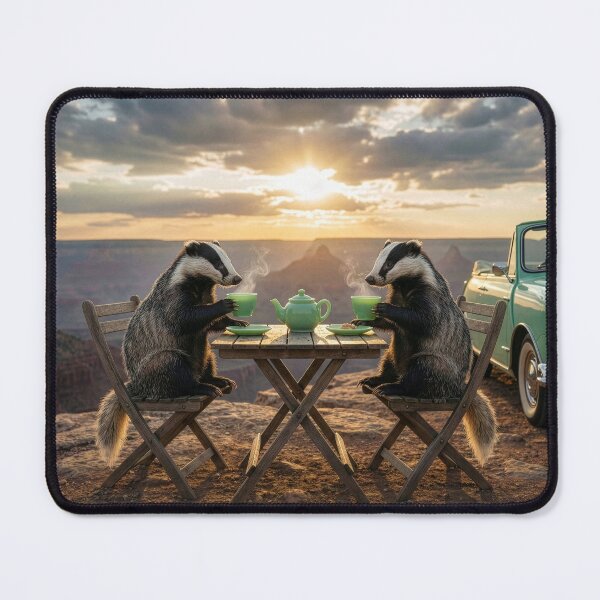 Item preview, Badgers Having Tea at the Grand Canyon designed and sold by Tridentulus.