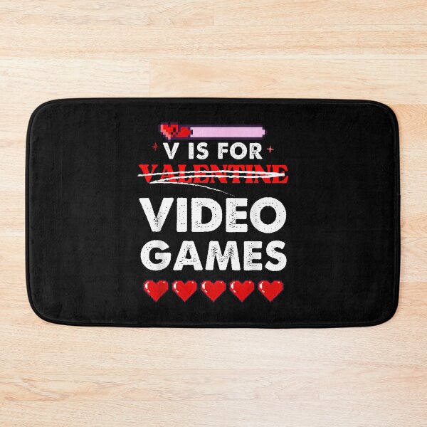 Item preview, V Is For Video Games Gamer Valentine's Day designed and sold by MerchDeviant.
