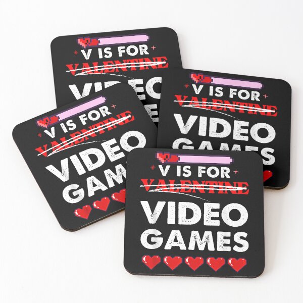 Item preview, V Is For Video Games Gamer Valentine's Day designed and sold by MerchDeviant.