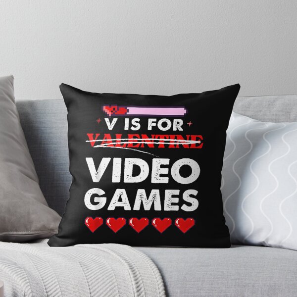 Item preview, V Is For Video Games Gamer Valentine's Day designed and sold by MerchDeviant.