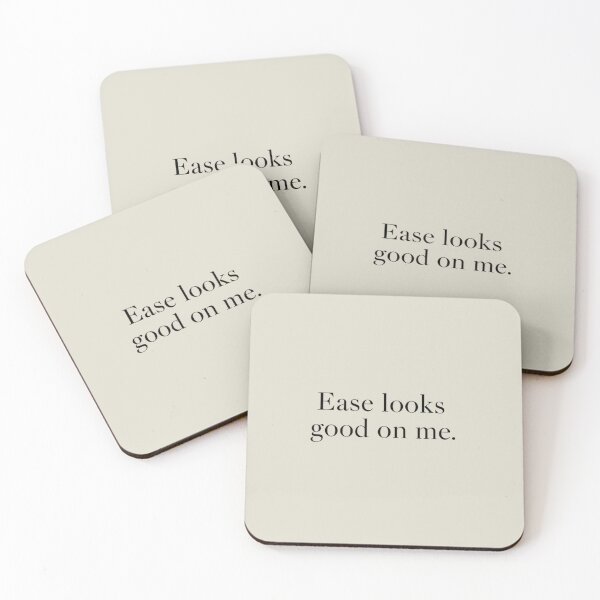 Item preview, Ease Looks Good on Me – Calm Minimal Quote Design designed and sold by Irene Catchmind.