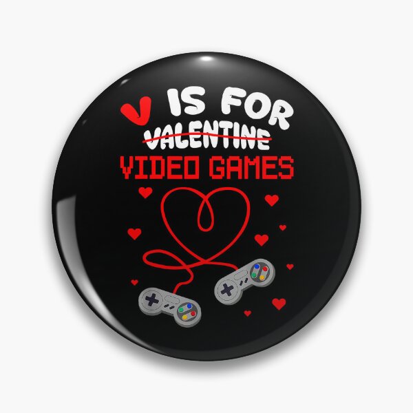 Item preview, V Is For Video Games Gamer Valentine's designed and sold by MerchDeviant.