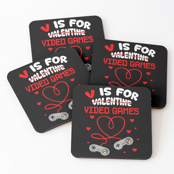 Item preview, V Is For Video Games Gamer Valentine's designed and sold by MerchDeviant.