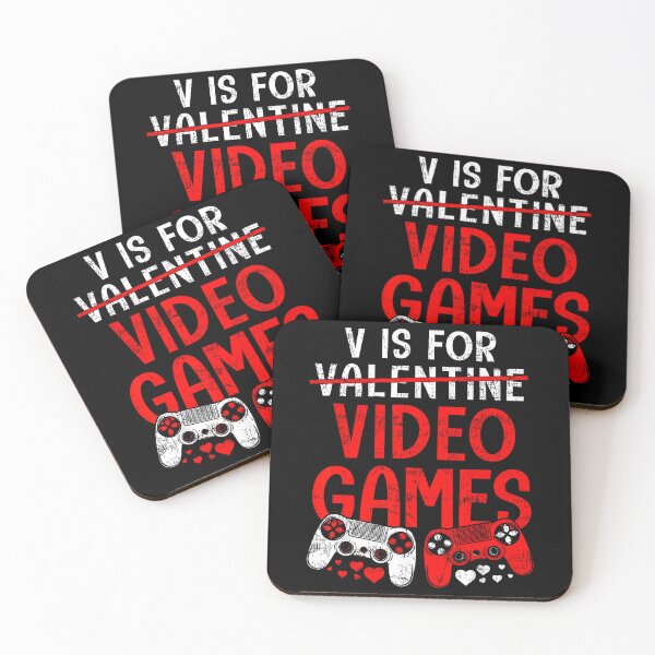 Item preview, V Is For Video Games Gamer Valentine's Day designed and sold by MerchDeviant.