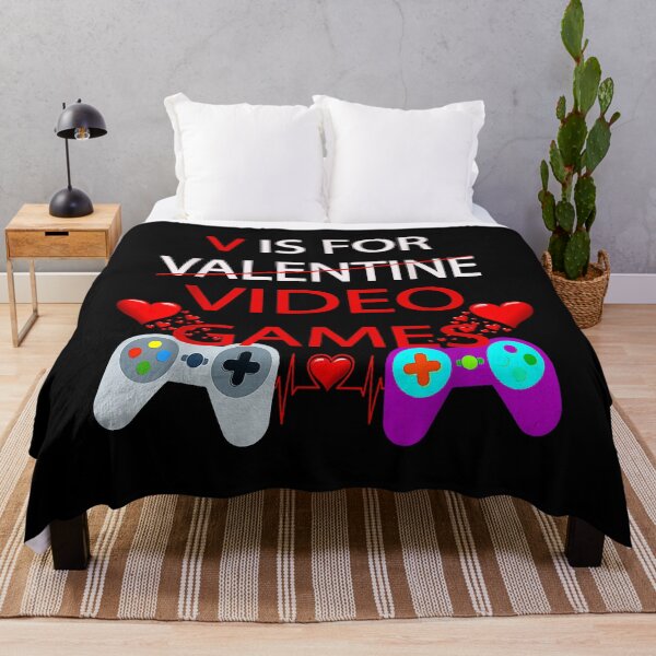 Item preview, V Is For Valentine Video Games Gamer Romance designed and sold by MerchDeviant.