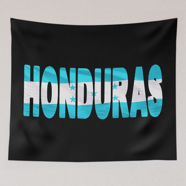 Item preview, HONDURAS - Flag Flying in Wind cut to Letters Souvenir Sticker Shirt designed and sold by Adam Gormley.