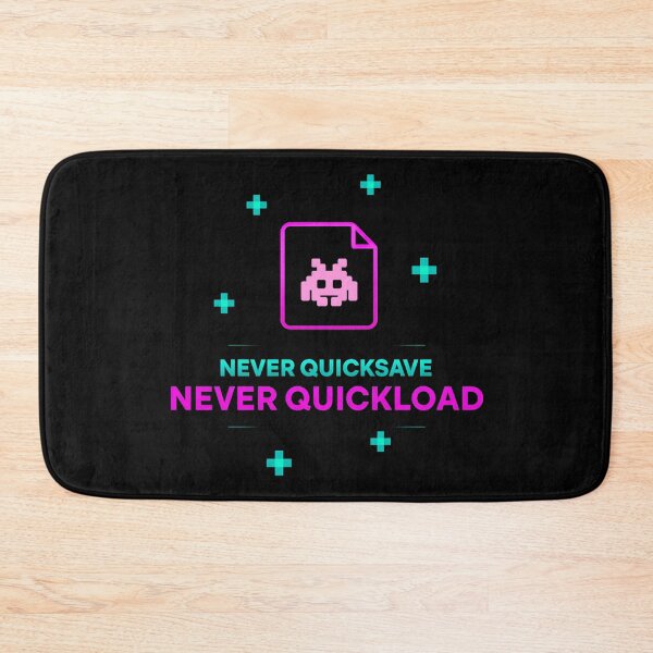 Item preview, Never Quicksave Never Quickload – Retro Gaming Quote Design designed and sold by PHRASEandSTYLE.