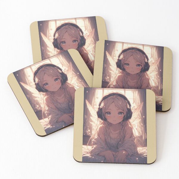 Item preview, Anime fairy girl with headphones designed and sold by ArtsJulian.