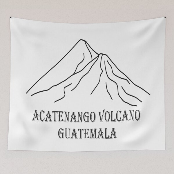Item preview, Acatenango Volcano Line Art | Guatemala Mountain Hiking Minimal Design designed and sold by Globalcitytees.