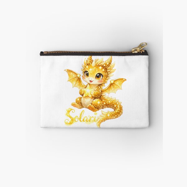 Item preview, Solari the Star Dragon - Sweet Adorable Golden Fantasy Dragon Illustration designed and sold by inspired-works.