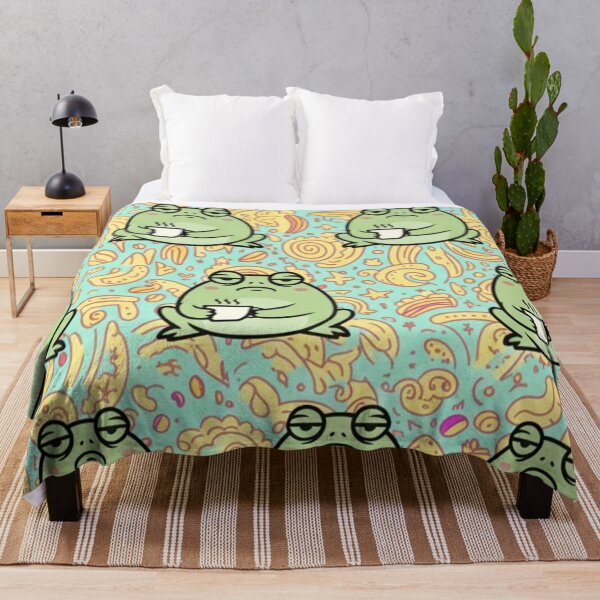 Item preview, Grumpy Frog Coffee Pattern – Funny Relatable Sarcastic Cute Frog Illustration designed and sold by anandsiva2703.