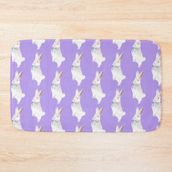 Item preview, Cute Animals Collection Easter White Bunny with Blue Ribbon designed and sold by Miza Drops.