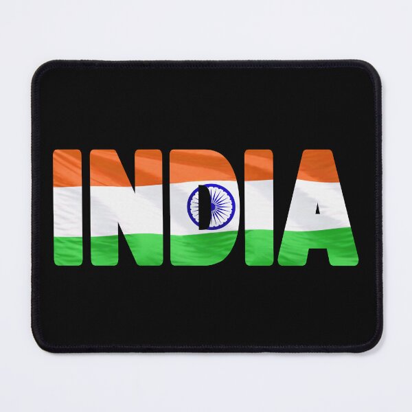 Item preview, INDIA - Flag Flying in Wind cut to Letters Souvenir Sticker Shirt designed and sold by Adam Gormley.