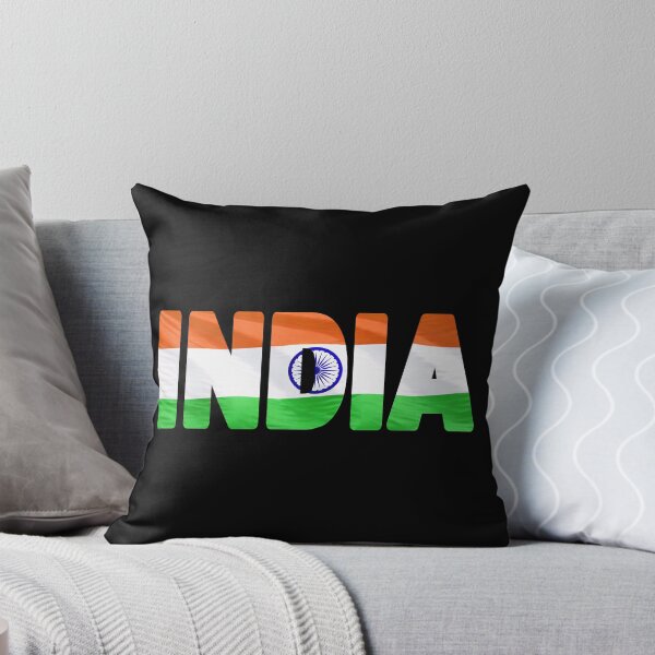 Item preview, INDIA - Flag Flying in Wind cut to Letters Souvenir Sticker Shirt designed and sold by Adam Gormley.