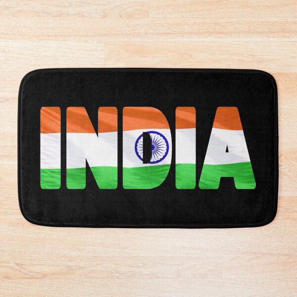 Item preview, INDIA - Flag Flying in Wind cut to Letters Souvenir Sticker Shirt designed and sold by Adam Gormley.