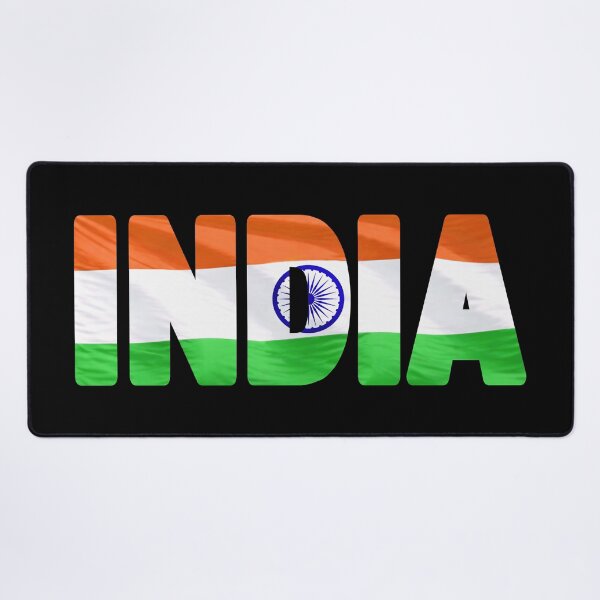 Item preview, INDIA - Flag Flying in Wind cut to Letters Souvenir Sticker Shirt designed and sold by Adam Gormley.