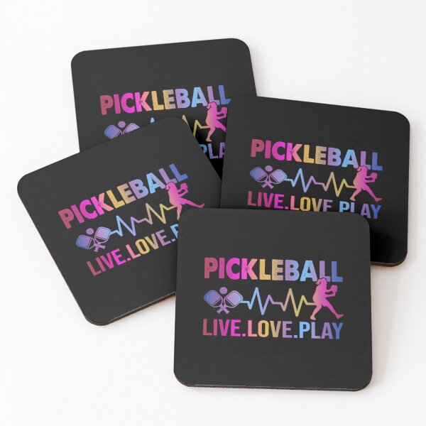 Item preview, Pickleball Live Love Play Neon Heartbeat designed and sold by maslowbsr17.