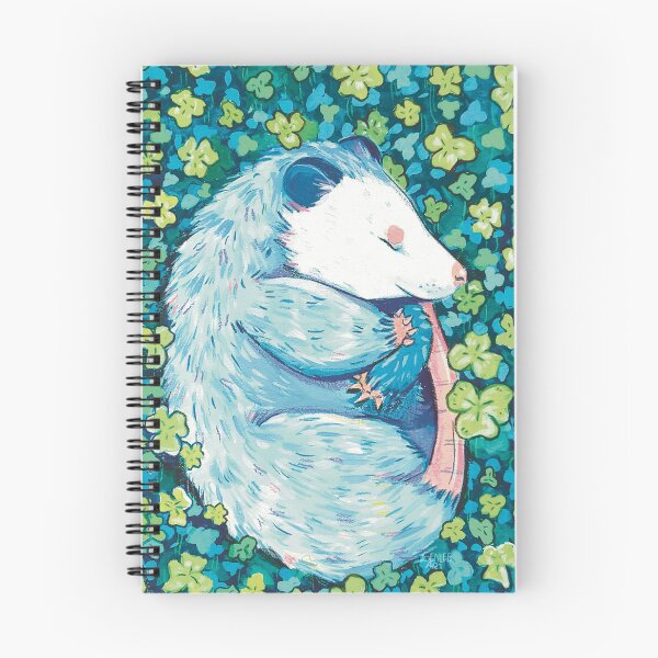 Item preview, Opossum in clovers illustration  designed and sold by genleeartt.