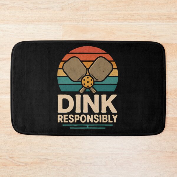 Item preview, Dink Responsibly Retro Paddle Badge designed and sold by maslowbsr17.