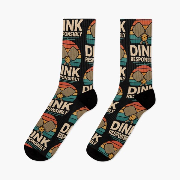 Item preview, Dink Responsibly Retro Paddle Badge designed and sold by maslowbsr17.