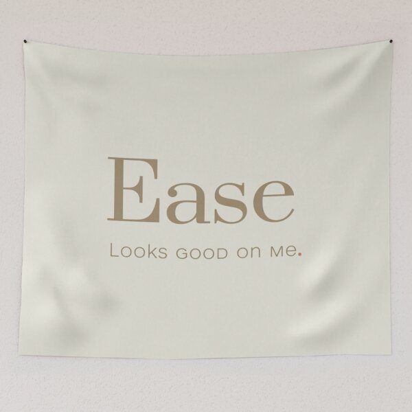 Item preview, Ease Looks Good on Me – Calm Minimal Quote Design designed and sold by Irene Catchmind.