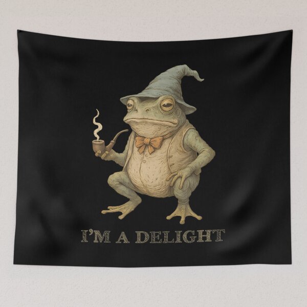 Item preview, I'M A Delight Frog Toad Wizard Vintage Meme designed and sold by LunaDangelo.