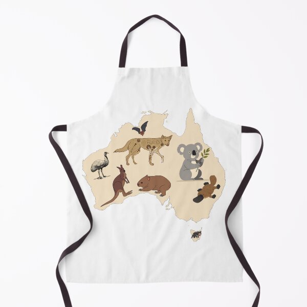 Item preview, Australian Animals Map Illustration – Native Wildlife Art, Australia Day designed and sold by Crafty Tiger Studio.