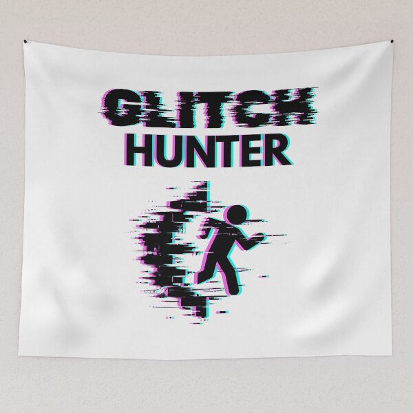 Item preview, Glitch Hunter – Digital Runner Glitch Art Design designed and sold by PHRASEandSTYLE.
