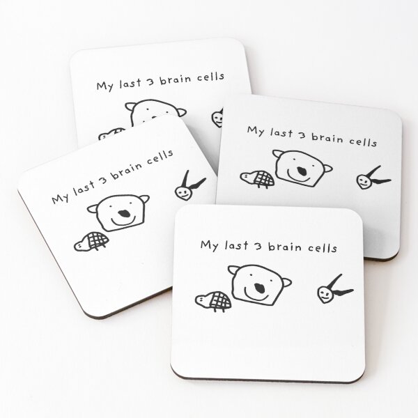 Item preview, My Last 3 Brain Cells - Funny Internet Meme Sketch designed and sold by SweetBerry-Art.