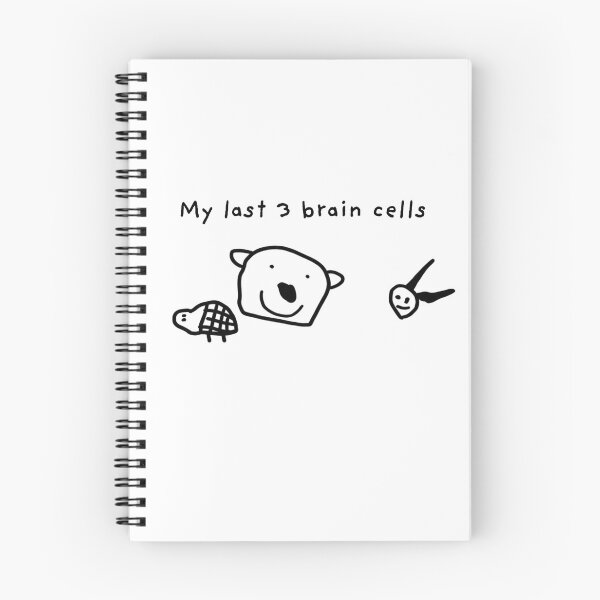 Item preview, My Last 3 Brain Cells - Funny Internet Meme Sketch designed and sold by SweetBerry-Art.