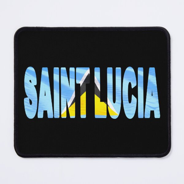 Item preview, SAINT LUCIA - Flag Flying in Wind cut to Letters Souvenir Sticker Shirt designed and sold by Adam Gormley.