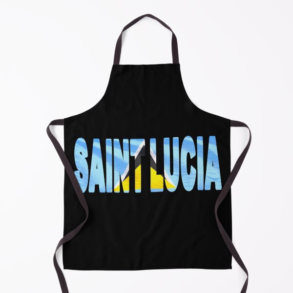 Item preview, SAINT LUCIA - Flag Flying in Wind cut to Letters Souvenir Sticker Shirt designed and sold by Adam Gormley.