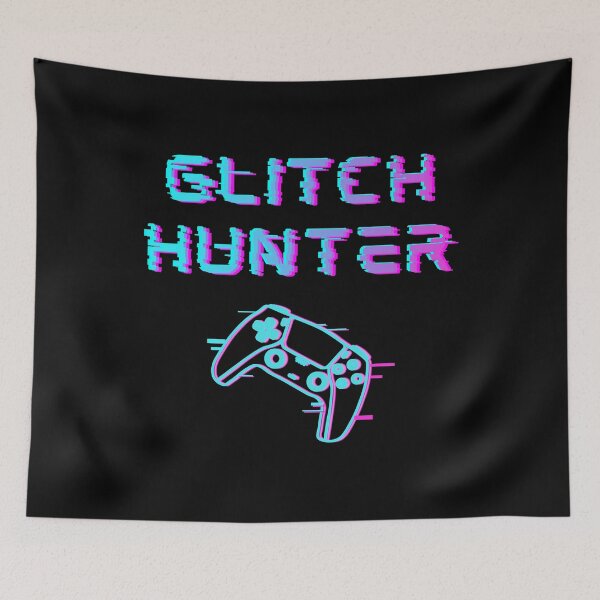 Item preview, Glitch Hunter – Dynamic Glitch Gaming Text and Controller Design designed and sold by PHRASEandSTYLE.