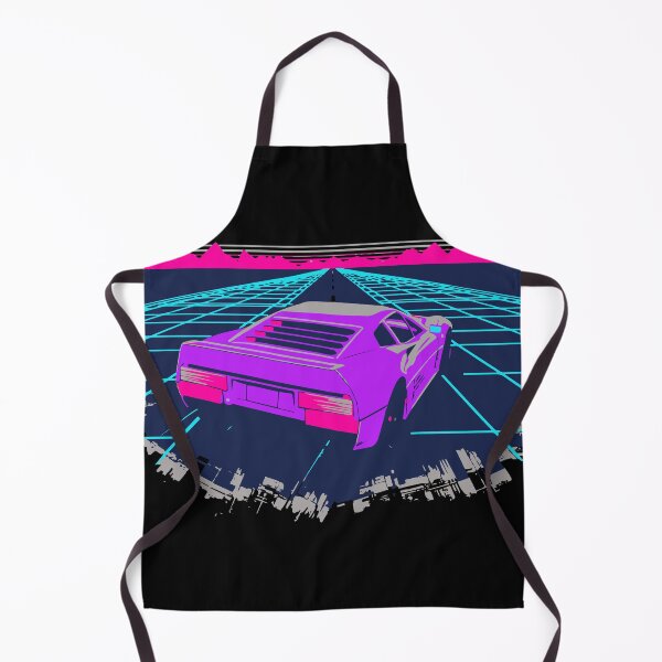 Item preview, Vibrant purple sports car speeding through neon-lit cyberpunk landscape designed and sold by DigitalGraphic1.