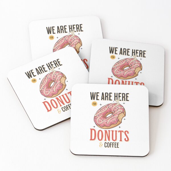 Item preview, Retro Coffee and Donuts Illustration — Vintage Bakery Foodie Quote Design designed and sold by Colorful-Garden.