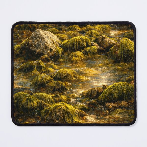 Item preview, Moss-Covered Rocks in Clear Water. designed and sold by druidwolfart.