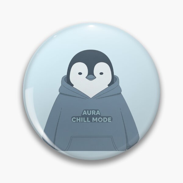 Item preview, Pastel Penguin Sticker No Outline | Aura Chill Mode Cute Meme Art designed and sold by Moon's Arts.