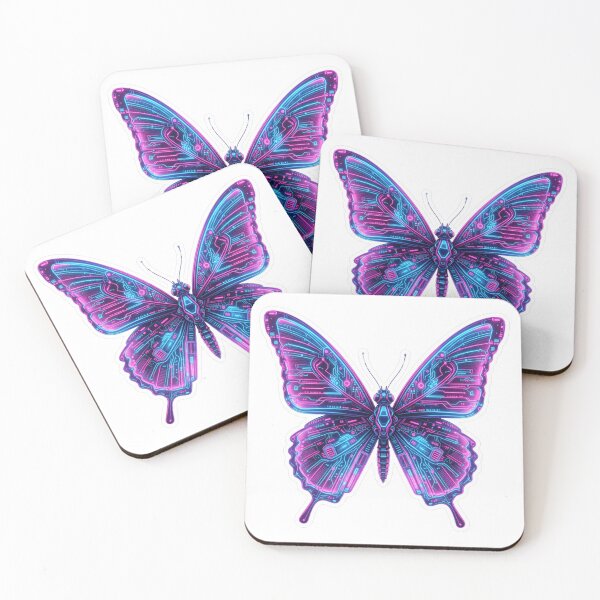 Item preview, Cyberpunk Circuit Board Butterfly - Neon Tech Insect Art designed and sold by Skill_&_Stone.