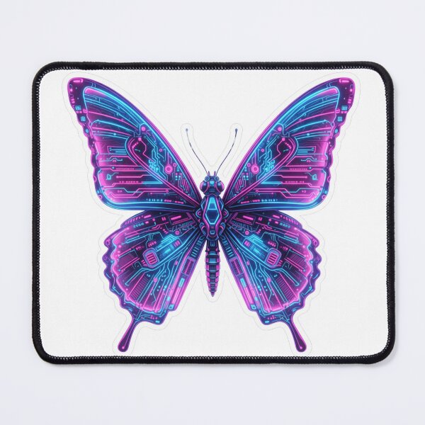 Item preview, Cyberpunk Circuit Board Butterfly - Neon Tech Insect Art designed and sold by Skill_&_Stone.