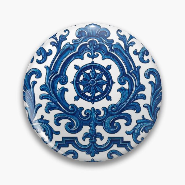 Item preview, Portuguese Azulejo Tile Blue Ornament designed and sold by vivaportugalstore.