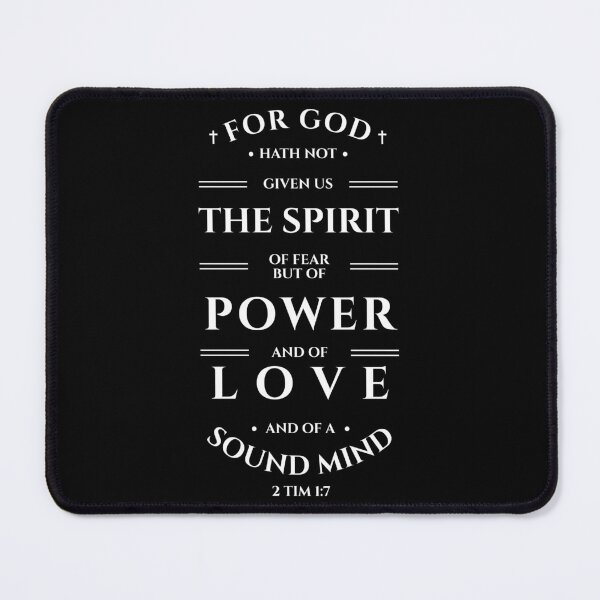 Item preview, 2 Timothy 1:7 Motivational Bible Verse Typography (KJV) designed and sold by Clothed in Scripture.